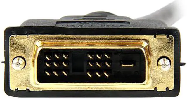 Alt view image 5 of 6 - StarTech.com HDDVIMM1M 3.3 ft. Black Connector A: 1 - HDMI (19 pin) Male Connector B: 1 - DVI-D (19 pin) Male 1m HDMI to DVI-D Cable - M/M Male to Male