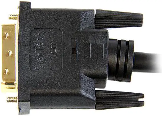 Alt view image 6 of 6 - StarTech.com HDDVIMM1M 3.3 ft. Black Connector A: 1 - HDMI (19 pin) Male Connector B: 1 - DVI-D (19 pin) Male 1m HDMI to DVI-D Cable - M/M Male to Male