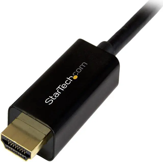 Alt view image 4 of 5 - StarTech.com DP2HDMM5MB 16 ft. Black 1 x DisplayPort male to 1 x HDMI 19pin male DisplayPort to HDMI Converter Cable - 4K Male to Male