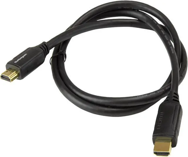Alt view image 5 of 5 - StarTech HDMM1MP 1m 3 ft Premium High Speed HDMI Cable with Ethernet - 4K 60Hz - Premium Certified HDMI Cable - HDMI 2.0 - 30AWG