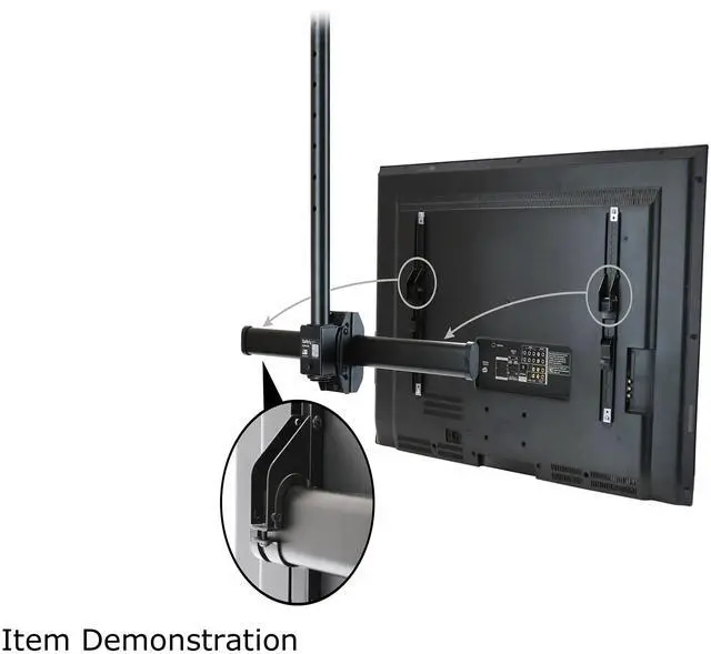 Alt view image 6 of 6 - StarTech.com FLATPNLCEIL Ceiling TV Mount - 3.5' to 5' Pole - Full Motion - For 32 to 75" Displays - Display Ceiling Mount - Pull Down TV Mount