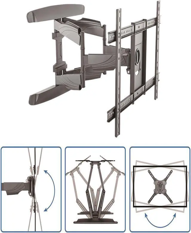 Alt view image 4 of 7 - StarTech.com FPWARTB2 Full Motion TV Wall Mount - Steel - For 32" to 70" Displays - Flat Screen TV / Monitor Wall Mount - Wall Mount TV Bracket