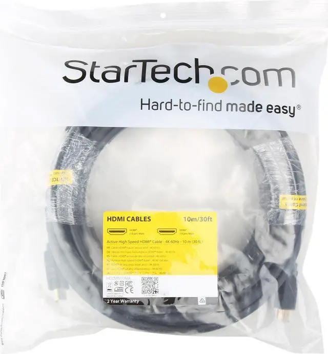 Alt view image 5 of 5 - StarTech.com HD2MM10MA CL2 HDMI Cable - 30 ft / 10m - Active - High Speed - 4K HDMI Cable - HDMI 2.0 Cable - In Wall HDMI Cable with Ethernet