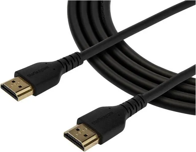 Alt view image 3 of 5 - StarTech.com RHDMM2MP 6 ft. (2m) High Speed HDMI Cable With Ethernet - Heavy Duty - Premium Certified 4K HDMI 2.0 Cord (RDHMM2MP)