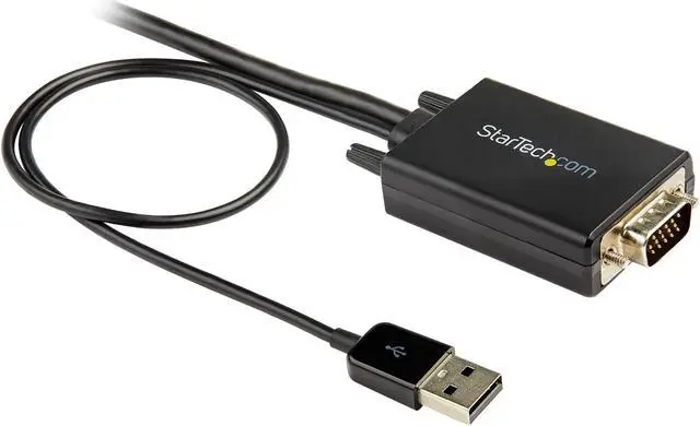 Alt view image 2 of 7 - StarTech.com VGA2HDMM3M 3m (10 ft.) VGA to HDMI Adapter Cable with USB Audio - 1920 x 1080 Active VGA HDMI Converter - Male to Male (VGA2HDMM3M)