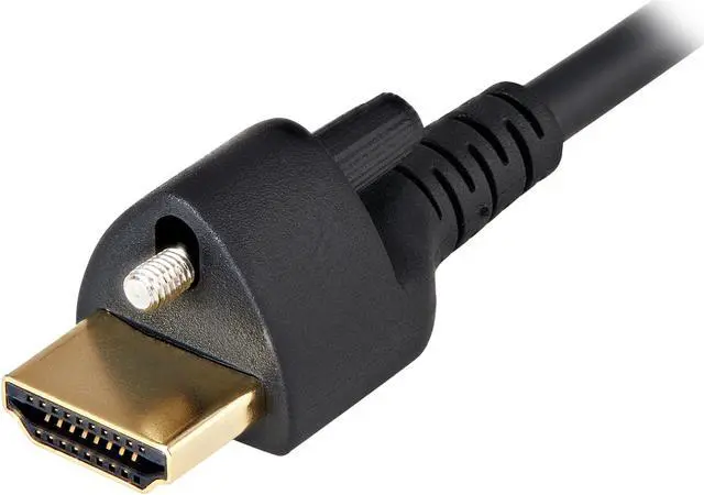 Alt view image 3 of 4 - StarTech.com HDMM2MLS 2m(6 ft.) HDMI Cable with Locking Screw - 4K 60Hz HDR - High Speed HDMI 2.0 Monitor Cable with Locking Screw Connector for Secure Connection - HDMI Cable with Ethernet - M/M (HDMM2MLS)