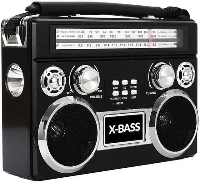 Main image of SUPERSONIC Portable Radio SC-1097BT 3 Band Radio with Bluetooth and Flashlight