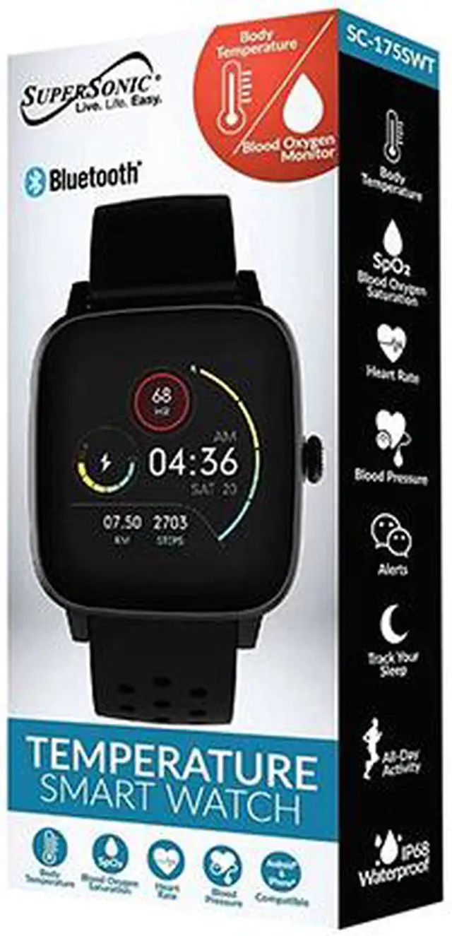 Alt view image 3 of 3 - SUPERSONIC SC-175SWT Smart Watch Black