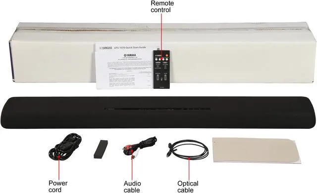 Alt view image 7 of 7 - Yamaha Factory Refurbished ATS-1070 Sound Bar with Dual Built-in Subwoofers