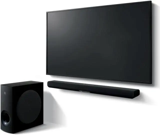 Alt view image 9 of 10 - YAMAHA SR-B40A Dolby Atmos Sound Bar with Wireless Subwoofer - Black