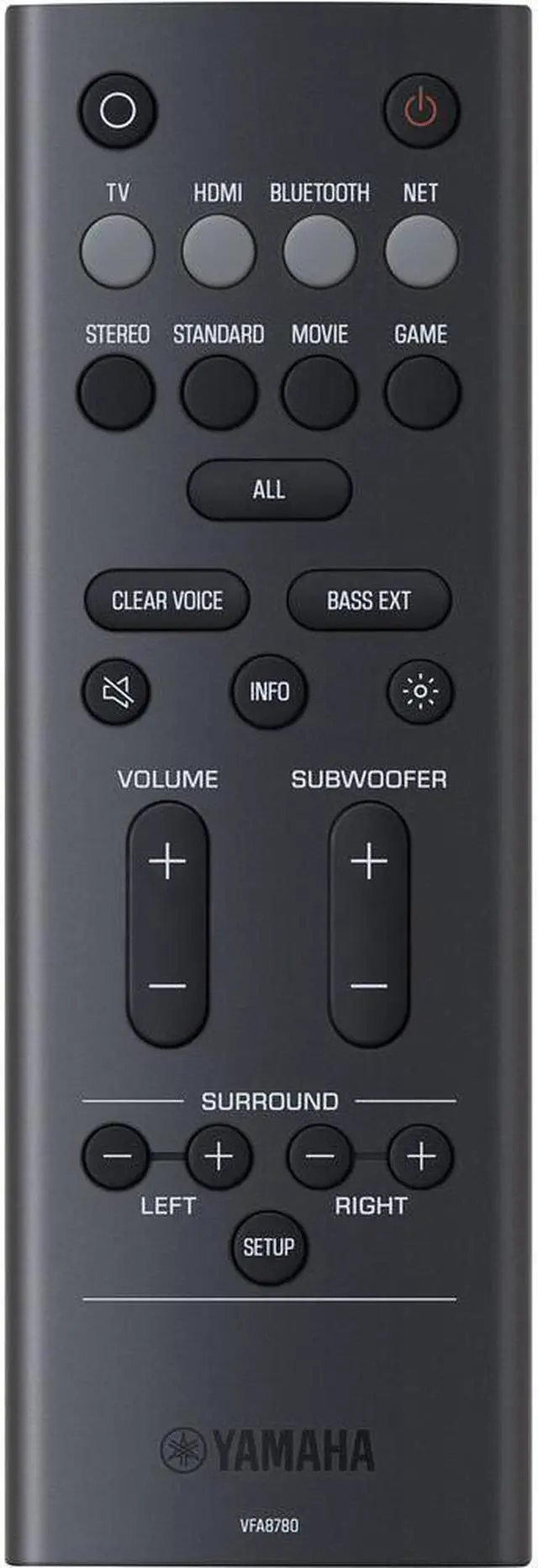 Alt view image 5 of 5 - YAMAHA SR-X50ABL True X Bar 50A 280W 2.1.2-Channel Dolby Atmos Sound Bar System - Black