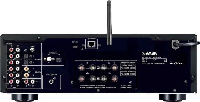Alt view image 2 of 5 - YAMAHA R-N600A Stereo Network receiver with Wi-Fi, Bluetooth, and Apple AirPlay 2 -Black