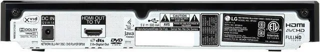 Alt view image 4 of 7 - LG BP350 Wi-Fi Blu-Ray Player, black