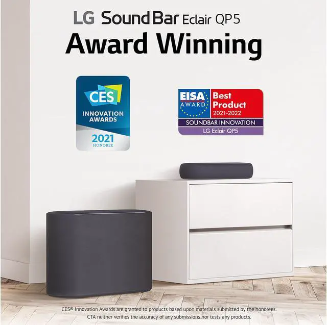Alt view image 12 of 15 - LG QP5 3.1.2 Channel Eclair Soundbar with Dolby Atmos - Black
