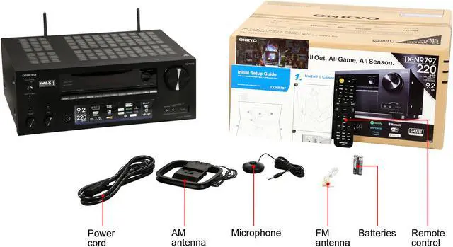 Alt view image 6 of 6 - ONKYO TX-NR797 9.2-Channel Network A/V Receiver
