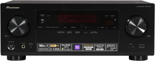 Alt view image 2 of 6 - Pioneer VSX-1124-K 7.2 Channel 4K Ready AV Receiver