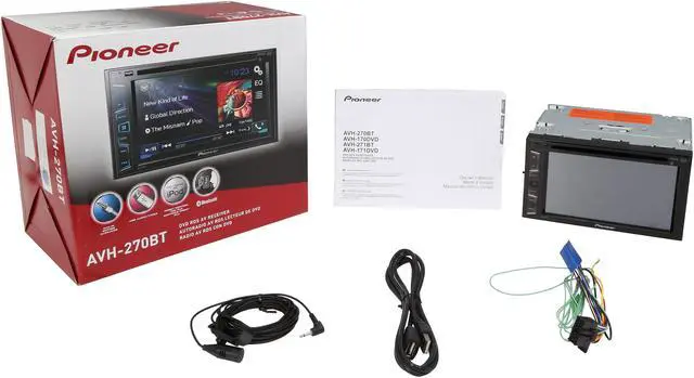 Alt view image 6 of 6 - Pioneer AVH-270BT 6.2" Touch Screen DVD/CD Double Din Receiver with Bluetooth