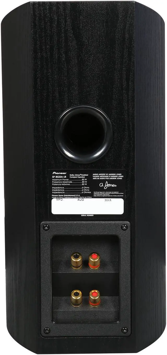 Alt view image 6 of 7 - Pioneer SP-BS22A-LR Compact Speakers for Dolby Atmos Designed by Andrew Jones (Pair)