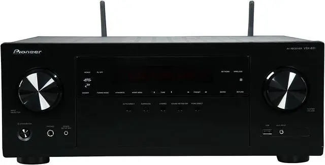 Alt view image 2 of 6 - Pioneer VSX-831 5.2-Channel AV Receiver with MCACC, built-in Bluetooth and Wi-Fi