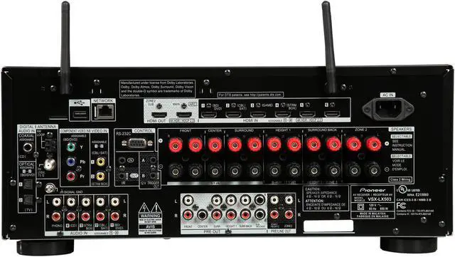 Alt view image 4 of 6 - Pioneer VSXLX503 9.2 Channel 230w/Ch 6 Ohms 4k Ultra HD Network Receiver
