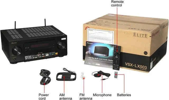 Alt view image 6 of 6 - Pioneer VSXLX503 9.2 Channel 230w/Ch 6 Ohms 4k Ultra HD Network Receiver