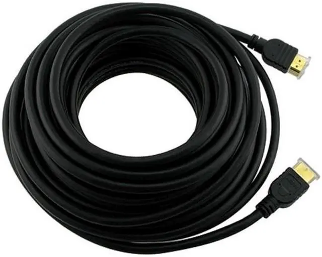 Alt view image 2 of 2 - Insten 1668062 50 ft. Black 1X High Speed HDMI Cable Male to Male