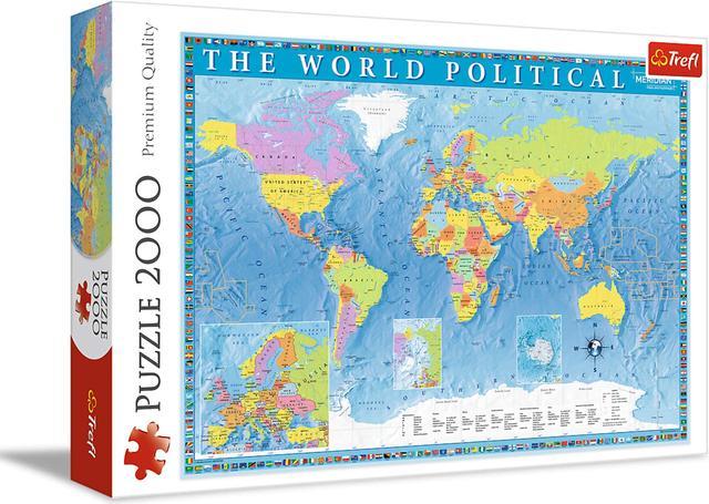 Trefl 2000 Piece Jigsaw Puzzle, Political Map of the World 