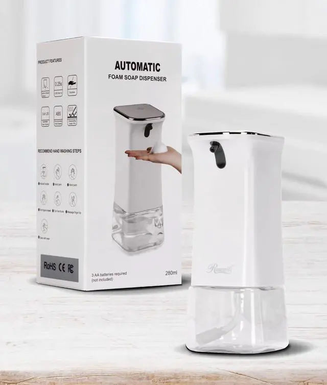 Alt view image 6 of 6 - Rosewill Automatic Foam Soap Dispenser, Motion Sensor Touchless (RCFD-20001)