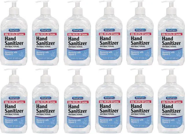 Main image of XtraCare Hand Sanitizer, 16.9 oz. (500 ml.) Bottle, 12 Pack - Total 202.8 oz.