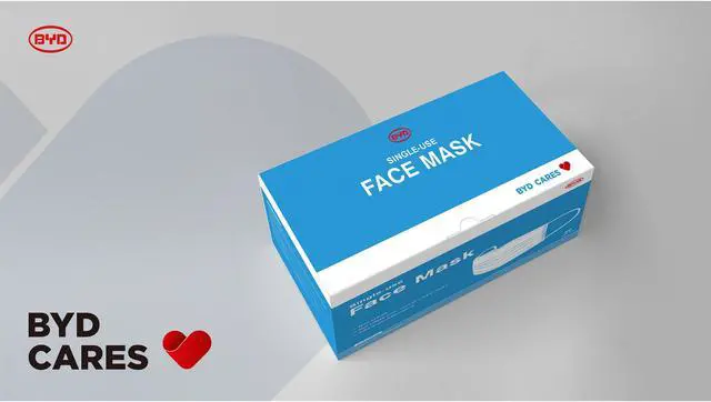 Alt view image 2 of 2 - BYD Single Use Face Mask - 50 pcs / box