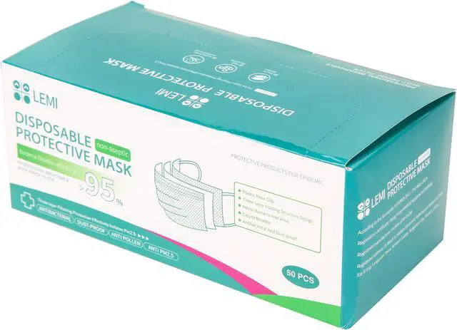 Main image of LEMI Disposable Protective Mask - 50 pcs / box