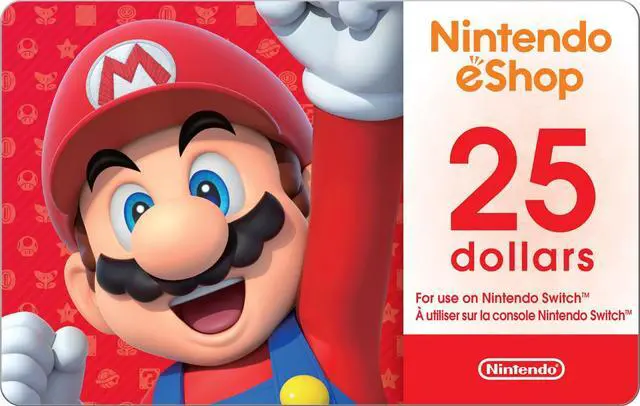 Eshop Nintendo Switch $25 Gift Card Nintendo EShop Four $25 EGift
