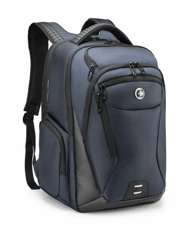 Main image of Swissdigital Design TERABYTE NG SD1695-12 Carrying Case (Backpack) for 12.9" to 17" - Dark Blue - RFID Resistant - 1680D Polyester Body - Shoulder Strap, Luggage Strap, Trolley Strap - 8.45 gal - SD1695-12