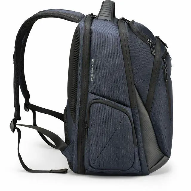 Alt view image 4 of 5 - Swissdigital Design TERABYTE NG SD1695-12 Carrying Case (Backpack) for 12.9" to 17" - Dark Blue - RFID Resistant - 1680D Polyester Body - Shoulder Strap, Luggage Strap, Trolley Strap - 8.45 gal - SD1695-12