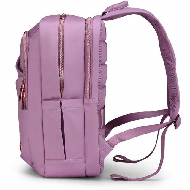 Alt view image 3 of 7 - Swissdigital Design KATY ROSE NG Carrying Case (Backpack) for 16" Notebook - Ice Berry - RFID Resistant - Polyester, Plastic Body - Trolley Strap, Shoulder Strap - 6.08 gal Volume Capacity - SD1645-54