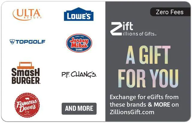 Main image of Zift Zillions of Gifts - A Gift For You $15 Gift Card (Email Delivery)