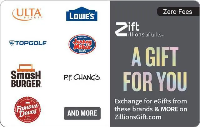 Main image of Zift Zillions – A Gift For You $200 Gift Card (Email Delivery)
