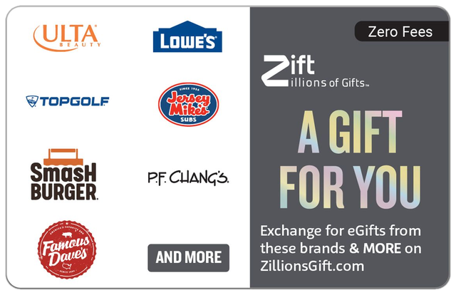 Main image of Zift Zillions of Gifts - A Gift For You $50 Gift Card (Email Delivery)
