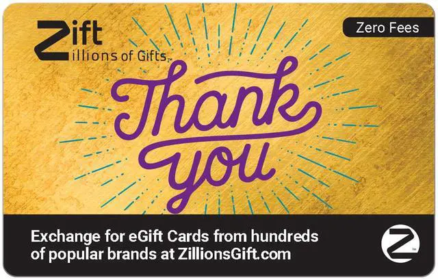 Main image of Zift Zillions of Gifts - Thank You $250 Gift Card (Email Delivery)