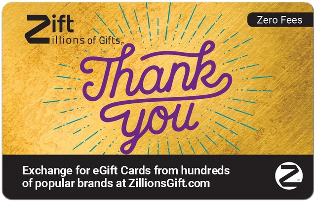Main image of Zift Zillions of Gifts - Thank You $500 Gift Card (Email Delivery)