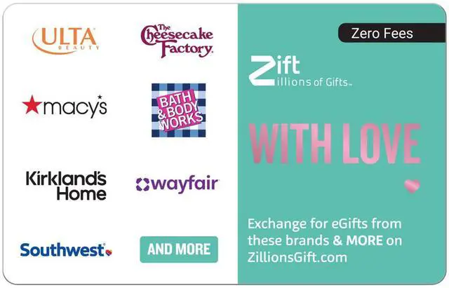 Main image of Zift Zillions of Gifts - With Love $75 Gift Card (Email Delivery)