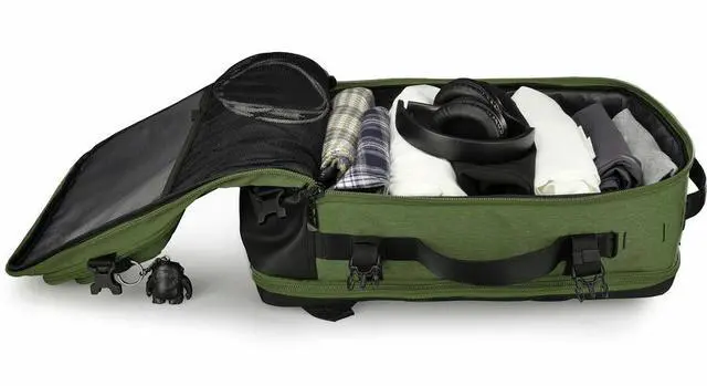 Alt view image 6 of 8 - Swissdigital BERG PRO Dark Green XL Backpack - TSA-Friendly Backpack with USB Charging Port -RFID Protection Pocket  Trolley Sleeve for Easy Travel  SD16489510-23