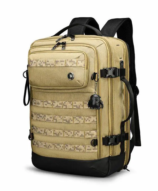 Main image of Swissdigital BERG PRO Khaki XL Backpack - TSA-Friendly Backpack with USB Charging Por - RFID Protection Pocket - Trolley Sleeve for Easy Travel - Padded Laptop Compartment   SD16489510-74