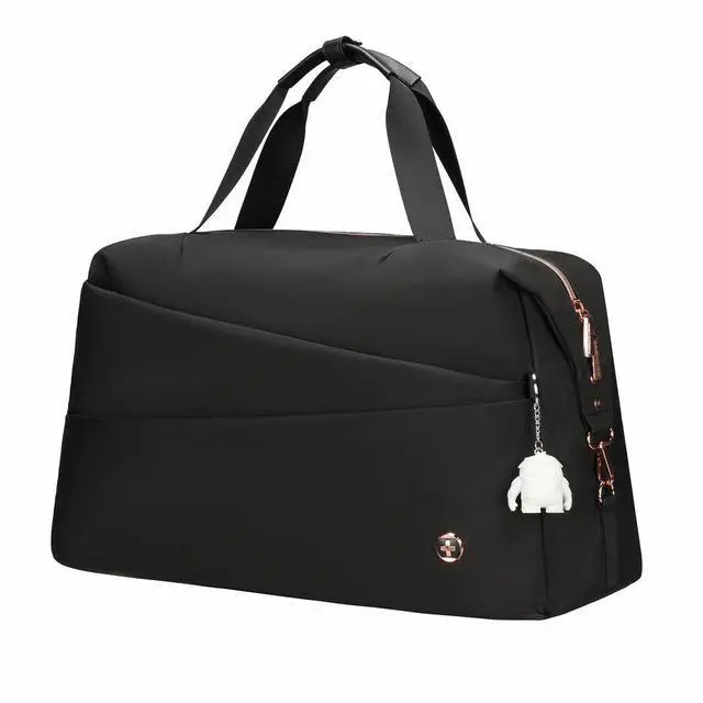 Main image of Swissdigital KATY ROSE NG Black Duffle Bag - Stylish, Eco-Friendly Fabric with Multiple Storage Options, Perfect for Students, Professionals, and Everyday Use  SD5527-01