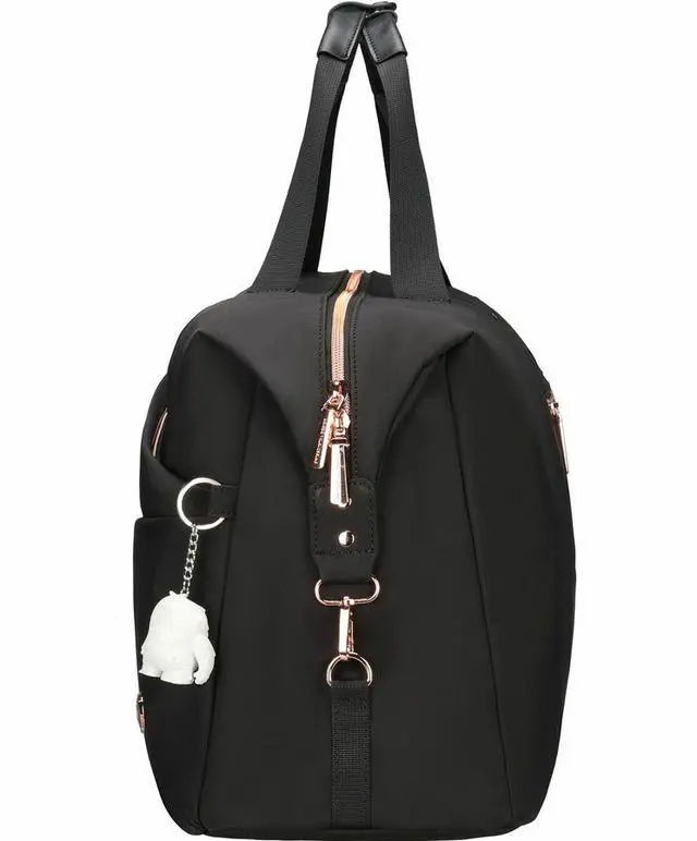 Alt view image 3 of 8 - Swissdigital KATY ROSE NG Black Duffle Bag - Stylish, Eco-Friendly Fabric with Multiple Storage Options, Perfect for Students, Professionals, and Everyday Use  SD5527-01