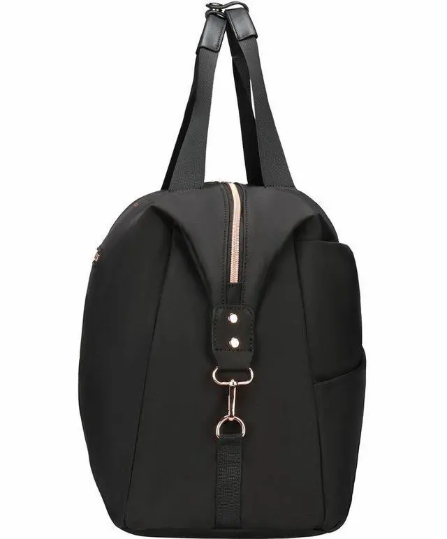 Alt view image 4 of 8 - Swissdigital KATY ROSE NG Black Duffle Bag - Stylish, Eco-Friendly Fabric with Multiple Storage Options, Perfect for Students, Professionals, and Everyday Use  SD5527-01