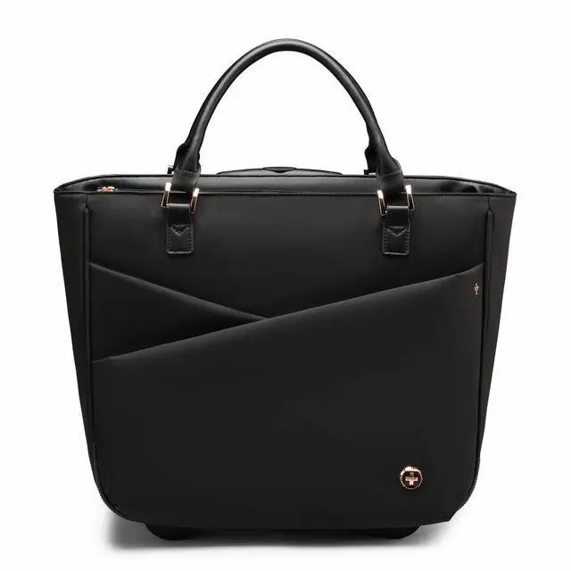 Main image of Swissdigital KATY ROSE NG Black Tote Cabin  - LED - USB Charging Port - RFID Protection Pocket - LED Light - Eco-Friendly Fabric - Padded Laptop Compartment for 17" Laptop  SD4528L-01
