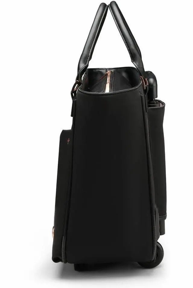 Alt view image 4 of 7 - Swissdigital KATY ROSE NG Black Tote Cabin  - LED - USB Charging Port - RFID Protection Pocket - LED Light - Eco-Friendly Fabric - Padded Laptop Compartment for 17" Laptop  SD4528L-01