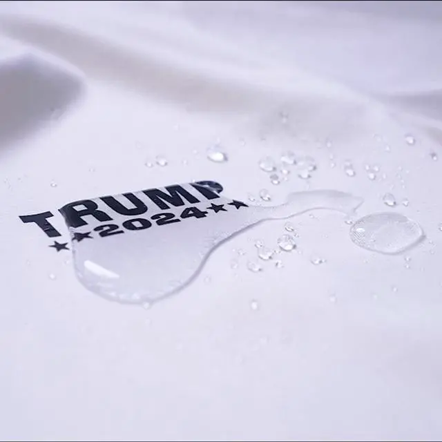 Alt view image 3 of 4 - Men's White Waterproof T-Shirt - Trump (L)