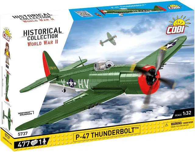 Alt view image 2 of 2 - COBI Historical Collection World War II P-47 Thunderbolt Plane